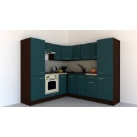 Bucatarie de Colt GENA NEW 11 ST. 210-230, Cu Corp de Cuptor, Wenge / Decor 0244
